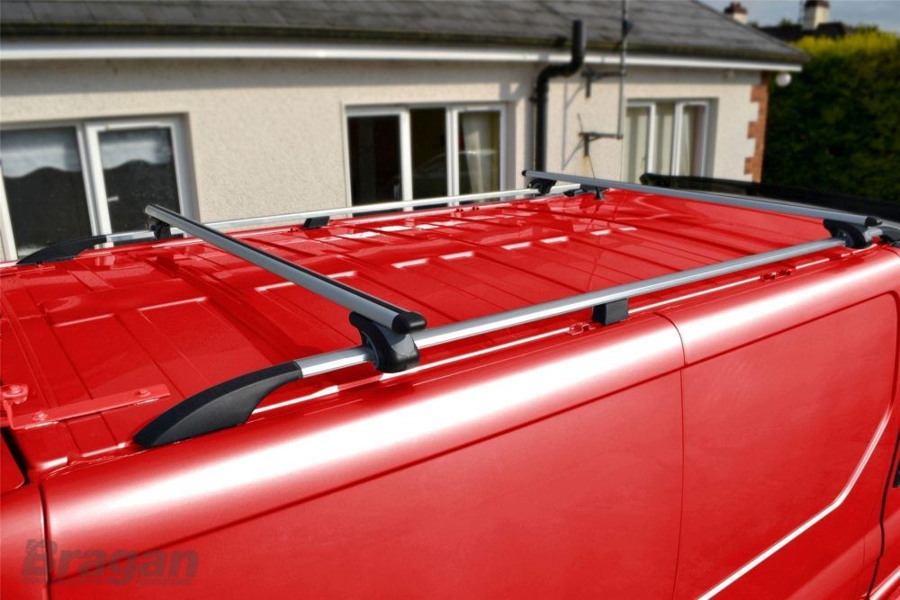 To Fit 07-16 Peugeot Expert LWB Polished Aluminium Metal Roof Rails Rack Van